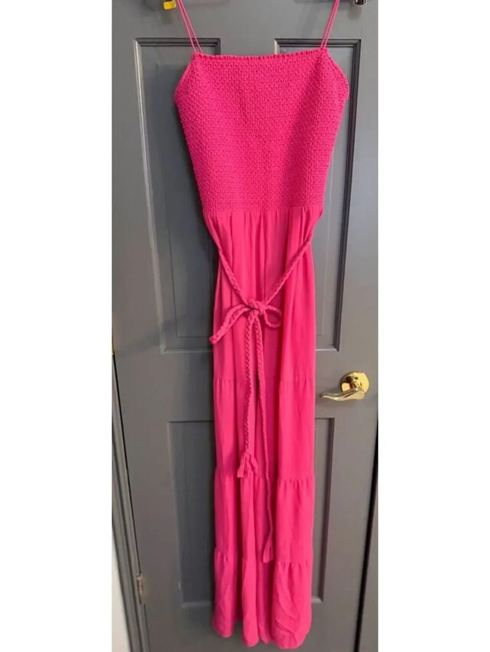 Alice & Olivia Women's Smocked Crepe Liya Jumpsuit Sz. 8 EUC